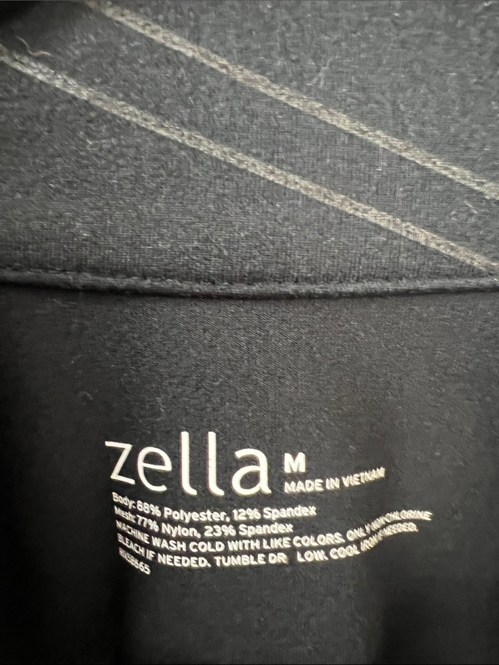 Zella Black Patterned Zip-Front Performance Jacket - Picture 2 of 10